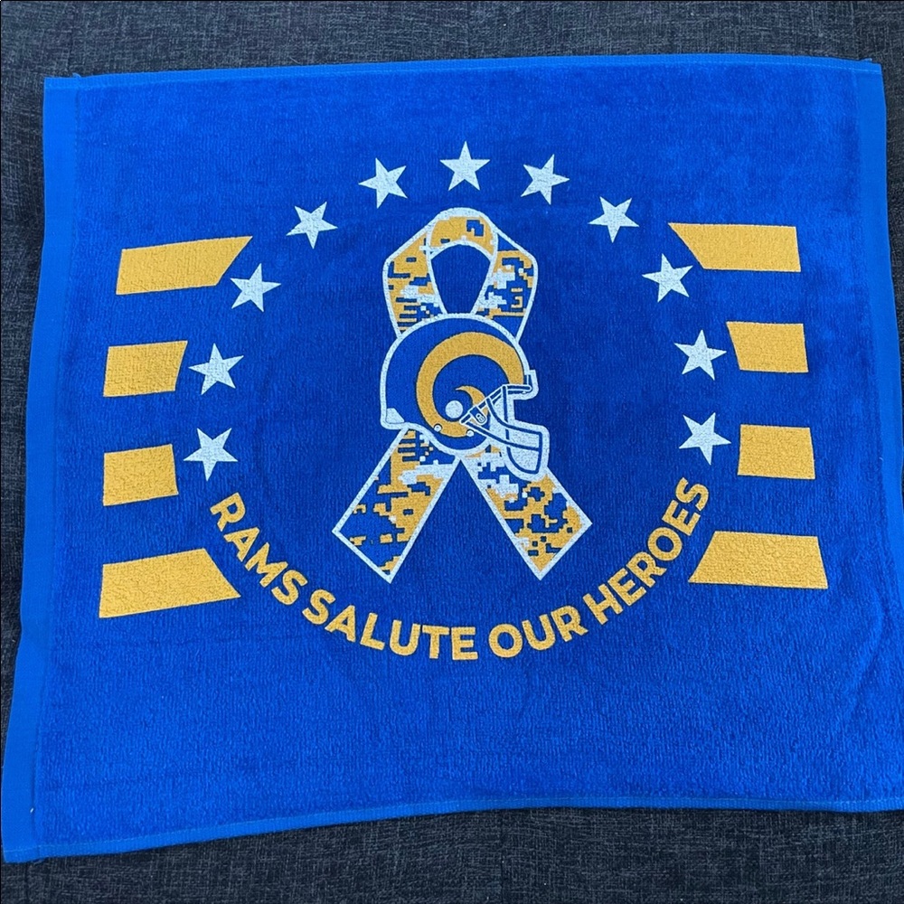 Los Angeles Rams salute our heroes rally towel
